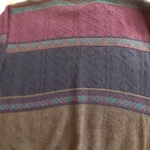 Vintage Reed St James Geometric Knit Sweater Grandpa Purple USA Made SIZE L - Picture 10 of 11